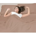 thumbnail image 6 of Clara Clark Premier 1800 Microfiber Collection 3-Line Bed Sheet Set, Twin Size, Taupe Sand, 6 of 8