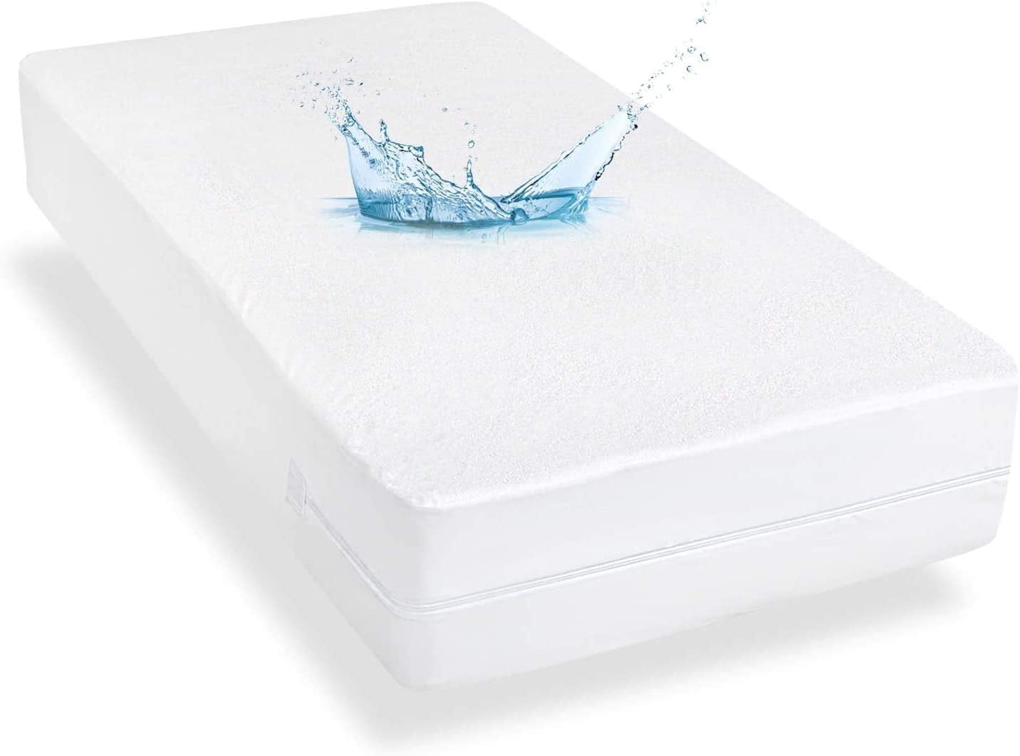 Moonsea Zippered Mattress Protector with Ultra Soft Cotton Terry