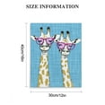 thumbnail image 3 of Creowell Giraffes Canvas Wall Art Prints for Home Decor Living Room Bathroom Bedroom Office, Ready to Hang 12x16in, 3 of 5