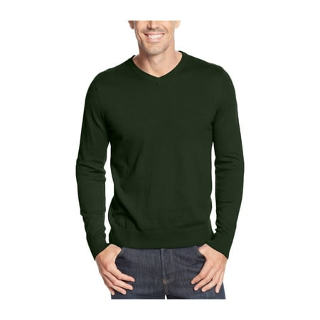 Mens Classic V-neck Sweater - John Ashford Mens Classic Pullover Sweater forestgreen S
