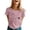 Pink, variant on Summer Tops for Women Short Sleeve O-Neck Printed T-Shirt Spring and Summer Style