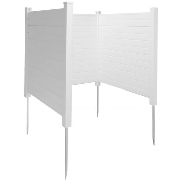 5ft H x 5ft W (3 Panels) Air Conditioner Fence, Outdoor Privacy Panels, Premium White Privacy Screen, Trash Can Enclosure, Pool Equipment  for Outdoor Yard, Air Conditioner Units