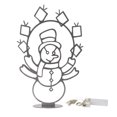 thumbnail image 2 of Fiudx Guirnalda de Luces con Diseño de Bolas de Nieve, Decoración Navideña Animada, Muñeco de Nieve y Pingüino Brillantes, Marco para Jardín Exterior, Decoración Invernal, Regalo Navideño, Tamaño 30, 2 of 5