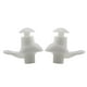 thumbnail image 2 of 2 pares de tapones para los oídos impermeables tapones para los oídos de silicona accesorios de natación (blanco), 2 of 5