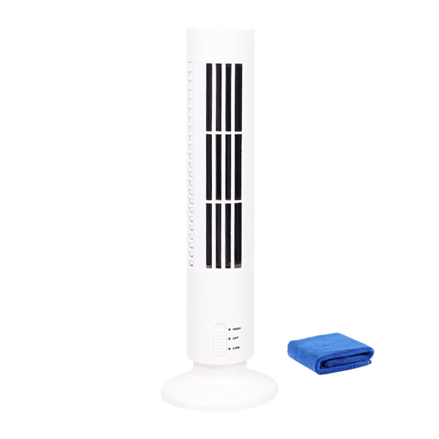 USB Tower Fan with 2 Speeds, Simulated Natural Wind for Home