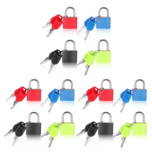 Maoww 4piece Keyed Padlocks Ultimate Locking Solution For Suitcase Easy To Small Padlocks For Suitcases 3Set