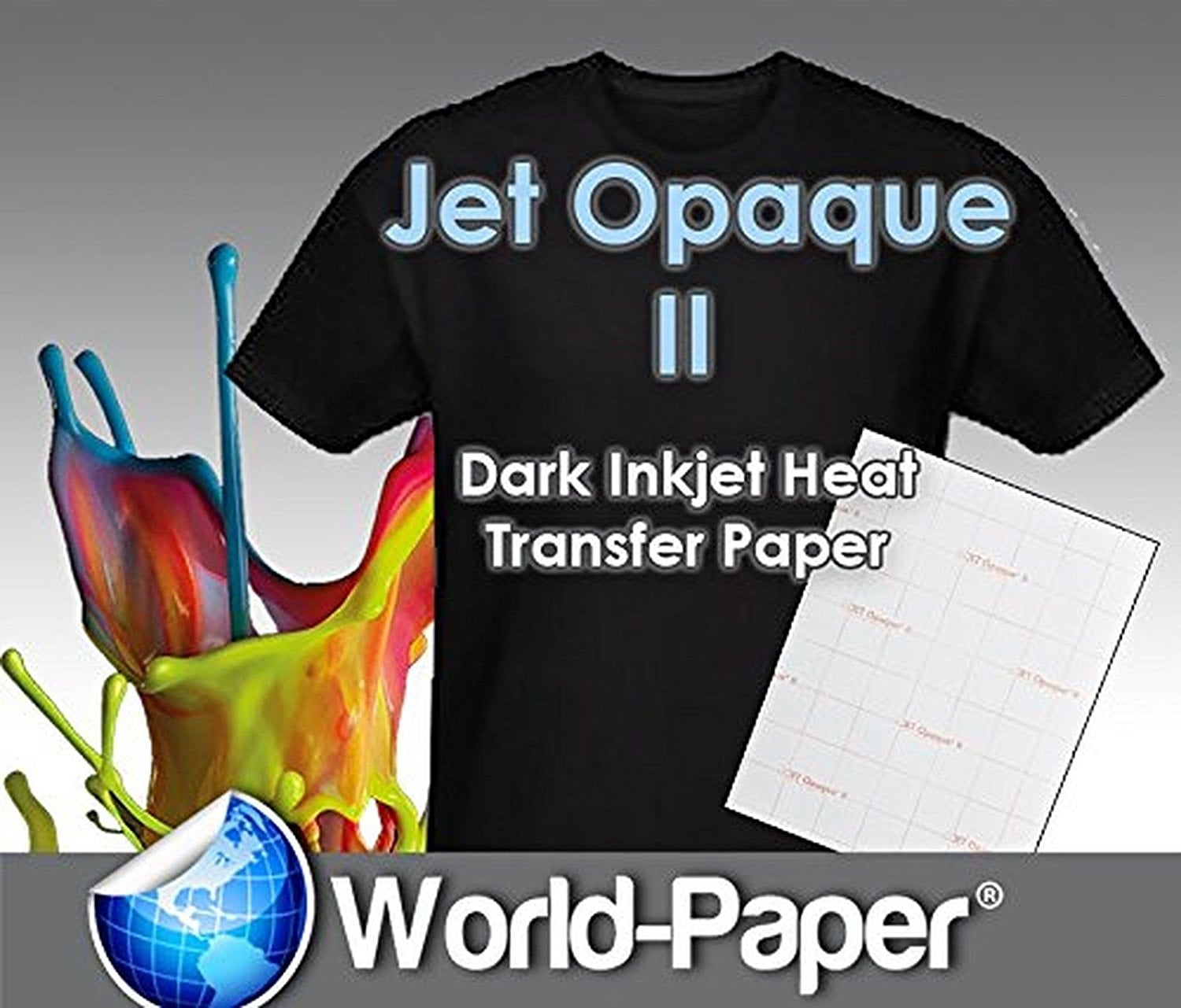 "JETOPAQUE II HEAT TRANSFER PAPER 8.5 X 11"" *5 sheets*, JETOPAQUE II 8.5 x 17 5 Sheets By
