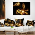 thumbnail image 3 of Designart Abstract Gold Fractal Background - Contemporary Abstract Throw Pillow - 18x18, 3 of 4
