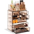 thumbnail image 1 of Sorbus Cosmetic Makeup and Jewelry Storage Case Display, Brown, 1 of 7