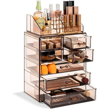 Sorbus Acrylic Cosmetic and Jewelry Storage Case Display - Spacious Design - Great for Bathroom, Dresser, Vanity and Countertop (3 Large, 4 Small Drawers)