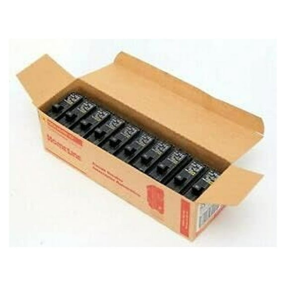 Schneider Electric Homeline 20 Amp Circuit Breaker, Single-Pole, UL Listed, 120/240V, for Electrical Panel Overload & Short Circuit Protection - 10 Pack