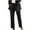 Black, variant on Ohufall Dress Pants for Women Plus Size Fashion Casual Pockets High Waist Slacks Women's Solid Slim Fit Straight Leg Business Pants
