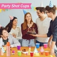 thumbnail image 4 of 600 Pack Plastic Shot Glasses, 2 oz Disposable Cups, Mini Multicolor Party Cups for Drinking, Tasting, Serving Samples, Birthday Party Supplies, Picnic (6 Colors), 4 of 7