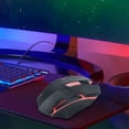 thumbnail image 1 of Black Ergonomic Portable Gaming Mouse, Wired Computer Mouse, Computer Accessory For PC Laptop For WindowsXP/Vista/7/8/10, 1 of 8