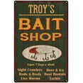 thumbnail image 1 of TROY'S Green Bait Shop Man Cave 12 x 18 Matte Finish Metal 112180027141, 1 of 1