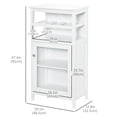 thumbnail image 3 of HOMCOM Wine Cabinet with 4 Bottle Wine Rack, Open Shelf and Acrylic Door, 3 of 10