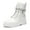 WHITE, variant on Women's Fashion Platform Combat Boots Lace Up Lug Sole Goth Ankle Booties Shoes