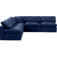 thumbnail image 4 of Meridian Furniture Indulge 169.5" Velvet L-Shaped Modular Sectional in Navy, 4 of 9