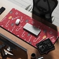 thumbnail image 2 of Long Mouse Pads for Desk,Red Christmas Candy Cane Pattern Desk Mats on Top Of Desks, Desk Mouse Pad Extra Large with 3mm Non-Slip Base and Stitched Edge for Gaming,Office,Work,Home 35.4x15.7in, 2 of 5