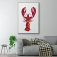 thumbnail image 2 of Lobster Framed Premium Gallery Wrapped Canvas - Ready to Hang - 27 x 41 - Natural Wood Floating Frame, 2 of 9