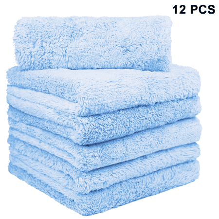 

12Pcs Kitchen Dish Towels Microfiber Cleaning Cloth Double-Sided Microfiber Towel Lint-Free Super Absorbent And Dry Quickly Suitable for Kitchen Car Glass Cleaning