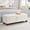 48" Ivory Ottoman, variant on 48" Ottoman with Storage,Modern Style,Storage Bench with Upholstered Tufted Faux Leather PU,Lift-Top Lid,Suitable for Bedroom,Living Room,Brown
