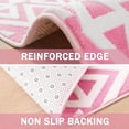 thumbnail image 3 of YJ.GWL Soft Geometric Rugs Accent Area Rug for Bedroom Living Room Fluffy Carpet Home Decor,6'x9',Pink, 3 of 8