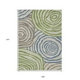 thumbnail image 3 of 9' X 12' Beige Taupe And Green Abstract Washable Indoor Outdoor Area Rug, 3 of 5