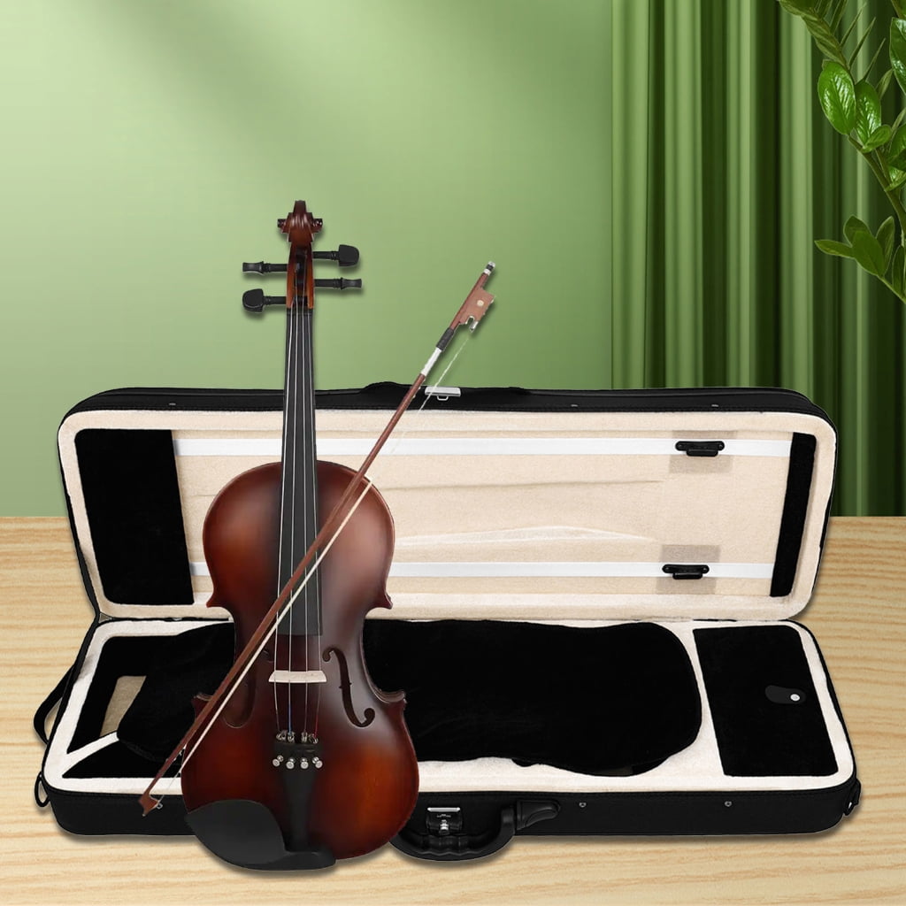 WINDLAND Violin Case with Shoulder Strap and Bows Holders Violin Accessories Storage