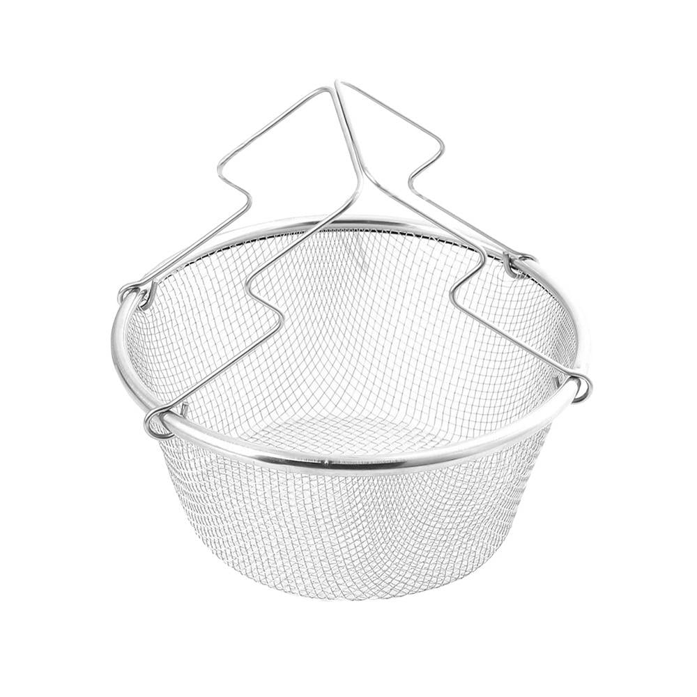 Stainless Steel Fried Basket Mesh Strainer Frying Chicken Chips Kitchen