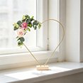 thumbnail image 4 of DIY Wreath Metal Ring With Wooden Base - Floral Arrangement for Wedding Centerpieces Table Decor and Party Ornament, 4 of 6