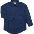 thumbnail image 3 of Leveret Kids & Toddler Boys Long Sleeve Uniform Cotton Dress Shirt Variety of Colors (Size 2-14 Years) (Navy, 10 Years), 3 of 4