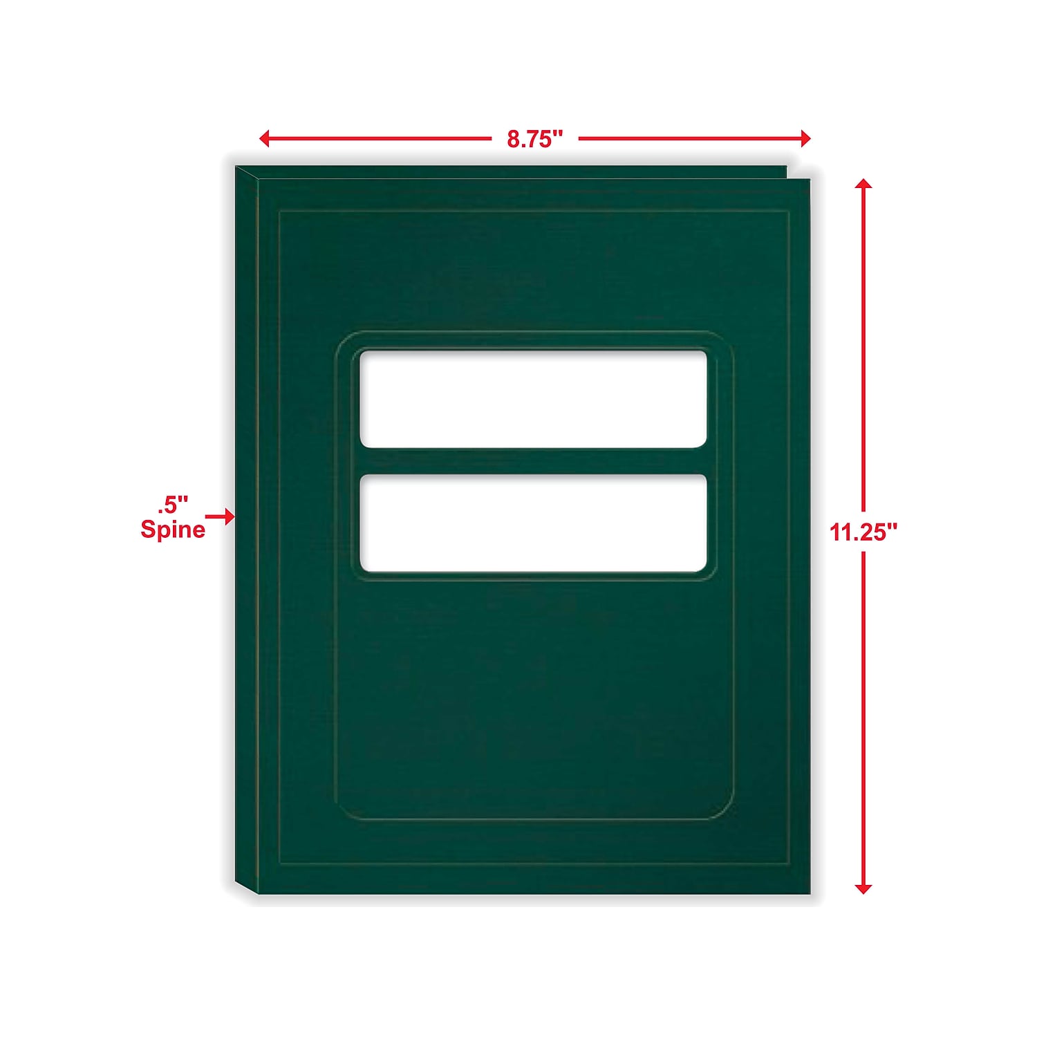 ComplyRight Double-Window Tax Presentation Folder Emerald Green 50/Pack (FG04)