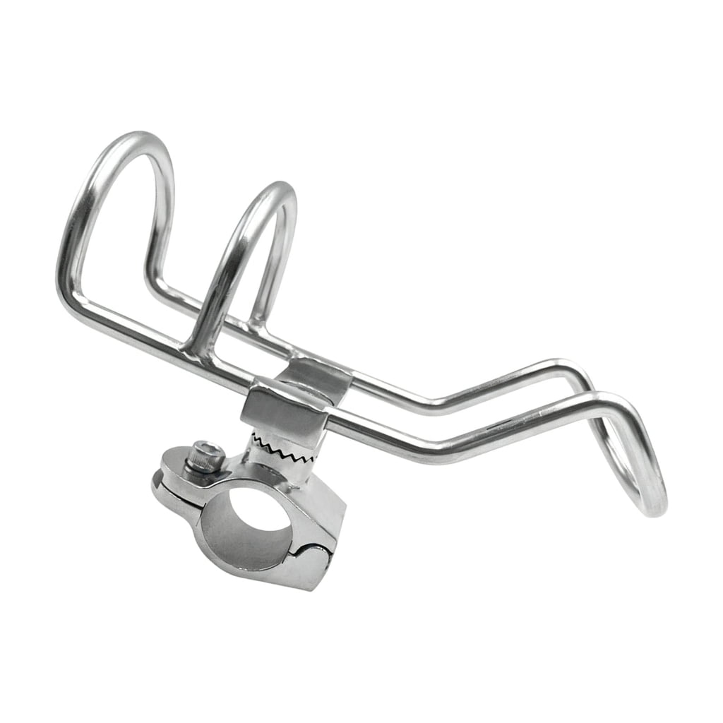 Aellinatey Clamp On Rod Holder Marine Boats Rotating 304 Stainless Steel Rod Bracket with Positioning for Marine Use