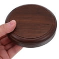 thumbnail image 5 of Homoyoyo Brown Wooden Round Plant Stand for Home Decor, Vase, Bonsai, Statue Display, Decorative Shelf Organizer, 5 of 7