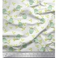 thumbnail image 1 of Soimoi Modal Satin Fabric Leaves & Owl Bird Fabric Prints By Yard 42 Inch Wide, 1 of 1