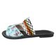 thumbnail image 1 of Bmisegm Ladies Summer Colourful Butterfly Splicing Hollow Out Woven Strap Beach Flat Bottom Large Size Sandals Slippers Sandals Women Summer Green 9, 1 of 9