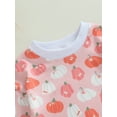 thumbnail image 5 of Newborn Baby Girl Boy Halloween Outfit Pumpkin Sweatshirt Romper Crewneck Long Sleeve Fall Winter Clothes, 5 of 8
