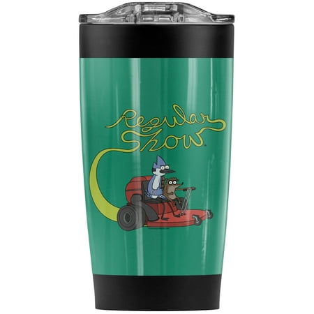 

Regular Show/Mordecai And Rigby Mower Stainless Steel Tumbler 20 oz Coffee Travel Mug/Cup Vacuum Insulated & Double Wall with Leakproof Sliding Lid | Great for Hot Drinks and Cold Beverages