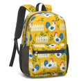 thumbnail image 2 of Rooster and Fence Yellow Pattern 17" School Backpacks for Teens,Waterproof Oxford Fabric,S-Shape Padded Straps for School,Travel,Hiking,Camping, 2 of 6