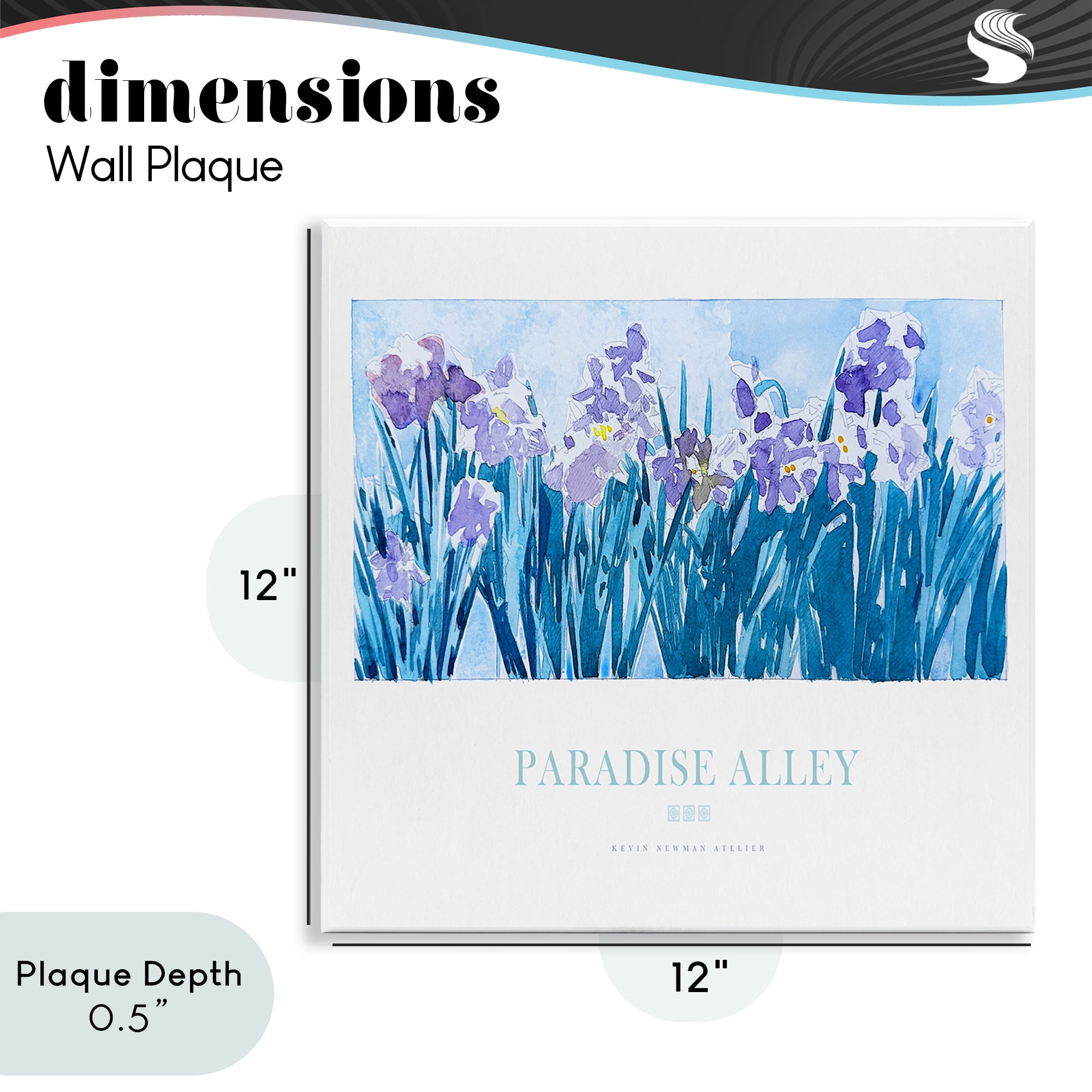 Stupell Industries Paradise Alley Purple Irises Wall Plaque Art, design by Jadei Graphics