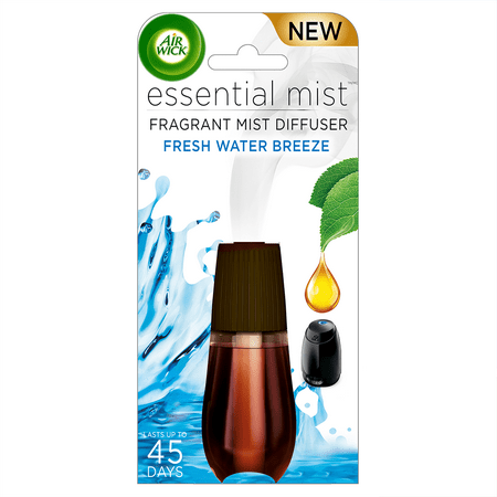 Air Wick Essential Mist, Fragrance Essential Oils Diffuser Refill, Fresh Water Breeze, 1ct, Air (Best Way To Use A Diffuser)