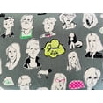 thumbnail image 3 of People - People Faces - Cosmo - Lightweight Canvas - Japanese  Fabric - Natural - Pink - Gray - AP-05803, 3 of 8