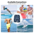 thumbnail image 6 of Naloa Sea Sharks Print Men Swim Trunks with Compression Liner ,Board Shorts,Men's Swim Shorts with Drawstring and Elastic Waistband-Small, 6 of 6