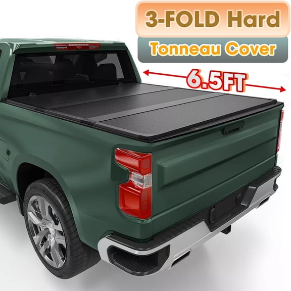 6.5ft Fold Hard Bed Truck Tonneau Cover For 2022-2026 Toyota Tundra On Top