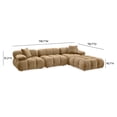 thumbnail image 6 of Calliope Cafe Au Lait Performance Velvet 4-piece Modular Sectional, 6 of 6
