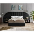 thumbnail image 4 of Meridian Furniture Cleo Black Velvet Queen Bed, 4 of 5