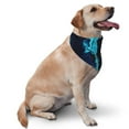 thumbnail image 4 of Honeii Blue Marble And Gold print Pet Bandana，a stylish triangle accessory perfect for small to large dogs, puppies, and even cats, 4 of 5