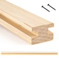 thumbnail image 1 of Corredera de madera para cajón estilo vintage de 20 pulgadas, montaje central, 1 of 6