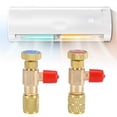 thumbnail image 4 of Liquid  Valve, 2pcs 1/4 Inch  Adapter  For Air Conditioning Charger, 4 of 8